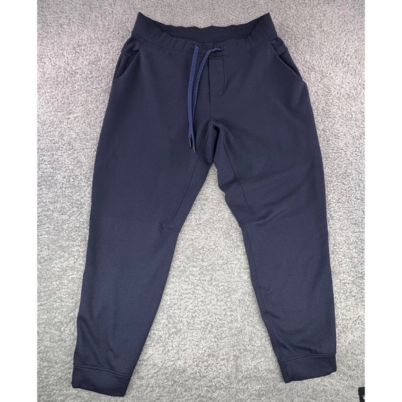 Lululemon Fleece Lined Adult Jogger Pants Navy Blue Size 30x27.5 Athletic Soft